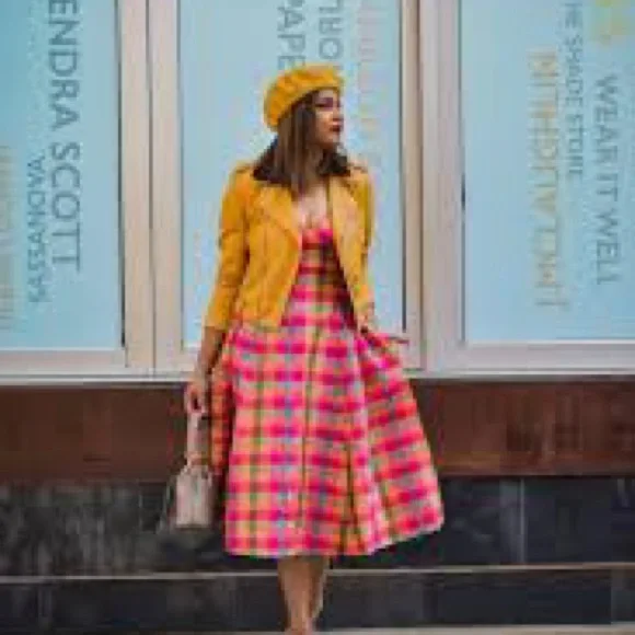 Isaac Mizrahi Vibrant Plaid Midi Skirt - Picture 3 of 10
